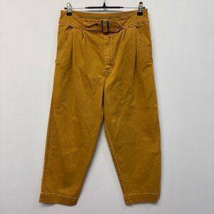 Free People Women Belted Pleated Paperbag Pants Size 12 Loose Baggy D004 -10